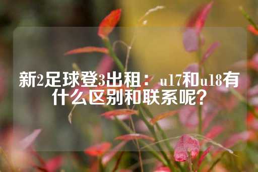 新2足球登3出租：u17和u18有什么区别和联系呢？