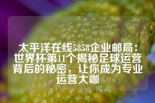 太平洋在线5858企业邮局：世界杯第11个揭秘足球运营背后的秘密，让你成为专业运营大咖