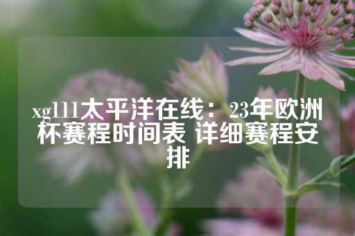 xg111太平洋在线：23年欧洲杯赛程时间表 详细赛程安排