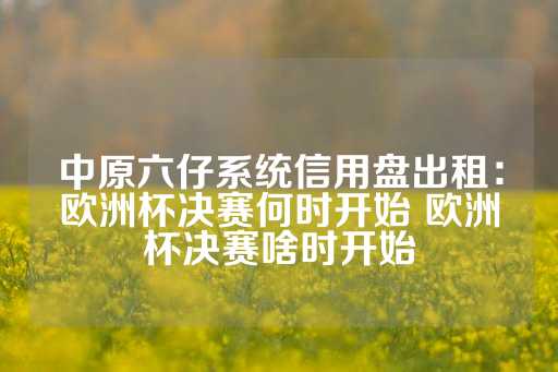 中原六仔系统信用盘出租：欧洲杯决赛何时开始 欧洲杯决赛啥时开始-第1张图片-皇冠信用盘出租