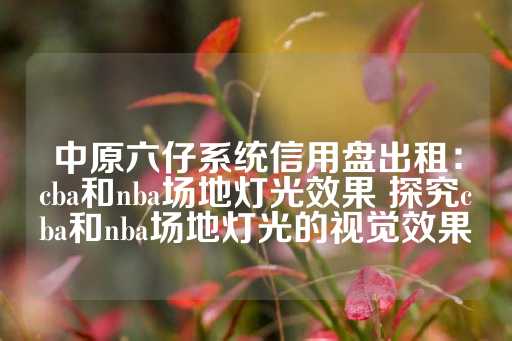 中原六仔系统信用盘出租：cba和nba场地灯光效果 探究cba和nba场地灯光的视觉效果