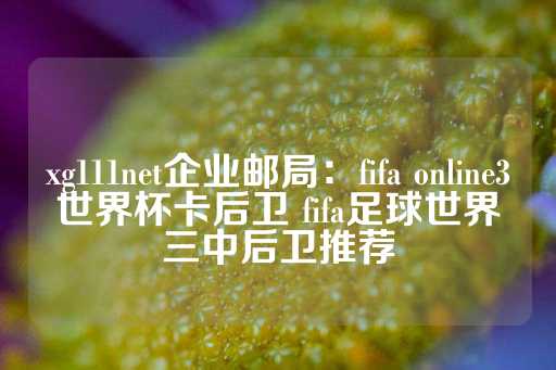 xg111net企业邮局：fifa online3世界杯卡后卫 fifa足球世界三中后卫推荐