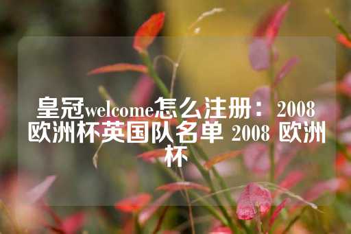 皇冠welcome怎么注册：2008欧洲杯英国队名单 2008 欧洲杯