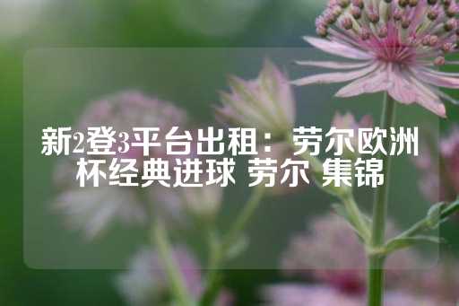 新2登3平台出租：劳尔欧洲杯经典进球 劳尔 集锦-第1张图片-皇冠信用盘出租