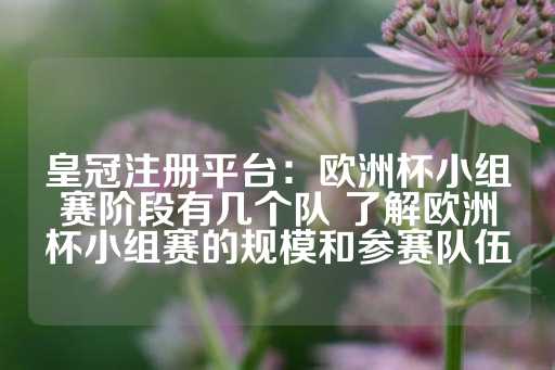 皇冠注册平台：欧洲杯小组赛阶段有几个队 了解欧洲杯小组赛的规模和参赛队伍