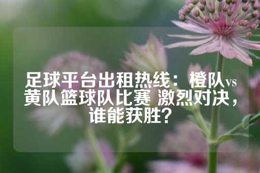 足球平台出租热线：橙队vs黄队篮球队比赛 激烈对决，谁能获胜？