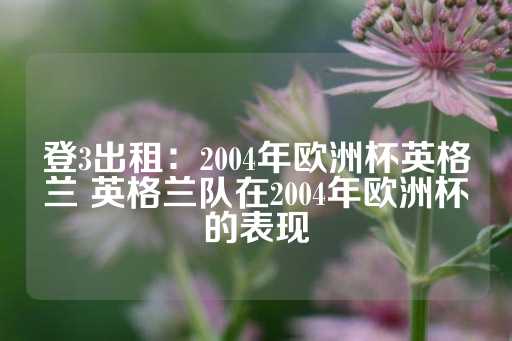 登3出租：2004年欧洲杯英格兰 英格兰队在2004年欧洲杯的表现-第1张图片-皇冠信用盘出租