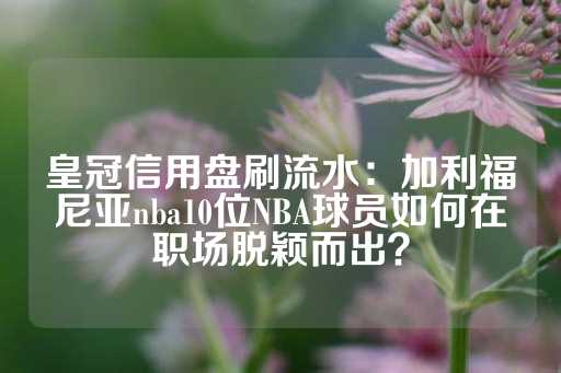 皇冠信用盘刷流水：加利福尼亚nba10位NBA球员如何在职场脱颖而出？-第1张图片-皇冠信用盘出租