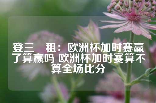 登三岀租：欧洲杯加时赛赢了算赢吗 欧洲杯加时赛算不算全场比分-第1张图片-皇冠信用盘出租