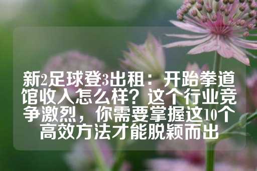 新2足球登3出租：开跆拳道馆收入怎么样？这个行业竞争激烈，你需要掌握这10个高效方法才能脱颖而出