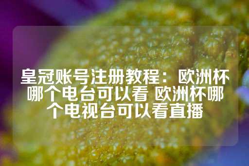 皇冠账号注册教程：欧洲杯哪个电台可以看 欧洲杯哪个电视台可以看直播-第1张图片-皇冠信用盘出租