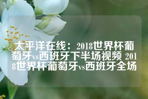 太平洋在线：2018世界杯葡萄牙vs西班牙下半场视频 2018世界杯葡萄牙vs西班牙全场