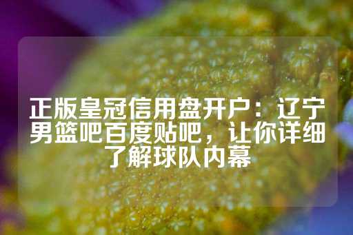 正版皇冠信用盘开户：辽宁男篮吧百度贴吧，让你详细了解球队内幕-第1张图片-皇冠信用盘出租