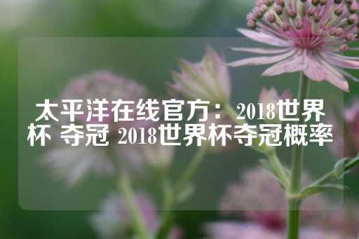 太平洋在线官方：2018世界杯 夺冠 2018世界杯夺冠概率-第1张图片-皇冠信用盘出租