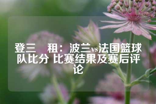 登三岀租：波兰vs法国篮球队比分 比赛结果及赛后评论