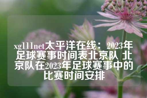 xg111net太平洋在线：2023年足球赛事时间表北京队 北京队在2023年足球赛事中的比赛时间安排