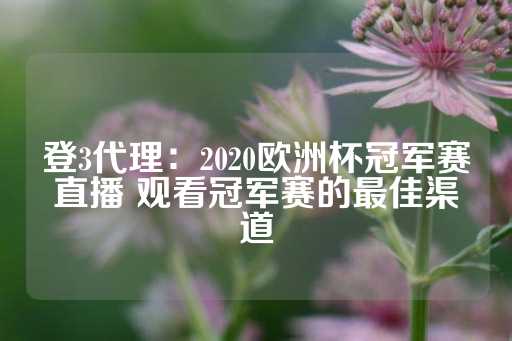 登3代理：2020欧洲杯冠军赛直播 观看冠军赛的最佳渠道