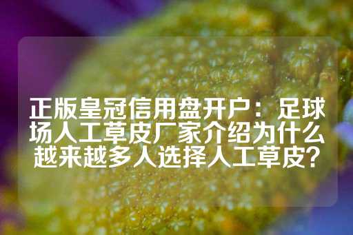 正版皇冠信用盘开户：足球场人工草皮厂家介绍为什么越来越多人选择人工草皮？-第1张图片-皇冠信用盘出租