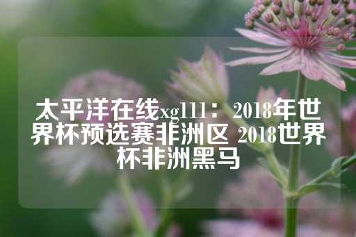 太平洋在线xg111：2018年世界杯预选赛非洲区 2018世界杯非洲黑马-第1张图片-皇冠信用盘出租