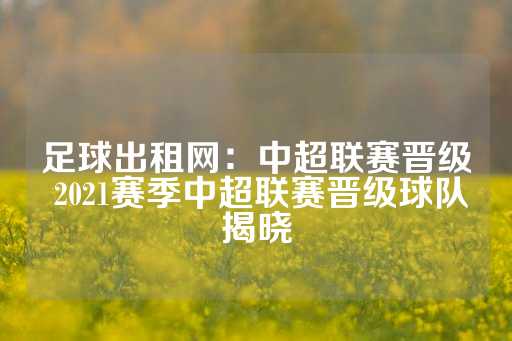 足球出租网：中超联赛晋级 2021赛季中超联赛晋级球队揭晓-第1张图片-皇冠信用盘出租