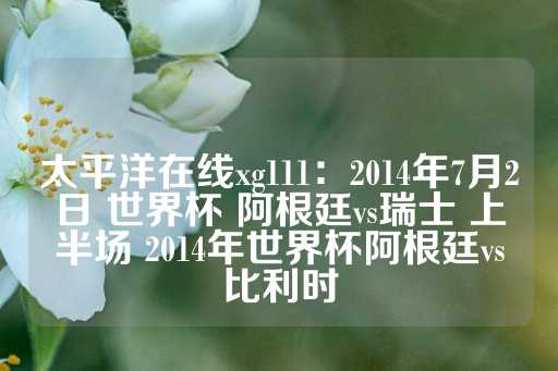 太平洋在线xg111：2014年7月2日 世界杯 阿根廷vs瑞士 上半场 2014年世界杯阿根廷vs比利时