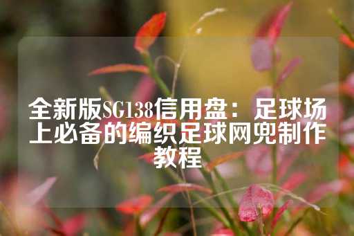 全新版SG138信用盘：足球场上必备的编织足球网兜制作教程