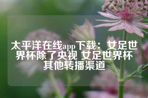 太平洋在线app下载：女足世界杯除了央视 女足世界杯其他转播渠道