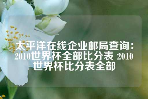 太平洋在线企业邮局查询：2010世界杯全部比分表 2010世界杯比分表全部-第1张图片-皇冠信用盘出租