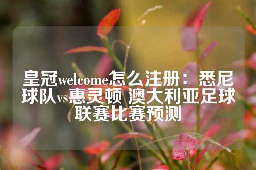 皇冠welcome怎么注册：悉尼球队vs惠灵顿 澳大利亚足球联赛比赛预测-第1张图片-皇冠信用盘出租