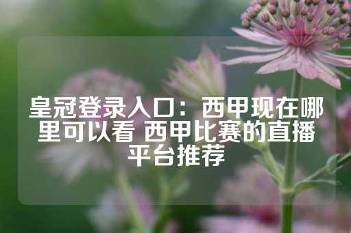 皇冠登录入口：西甲现在哪里可以看 西甲比赛的直播平台推荐