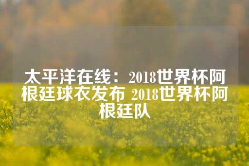 太平洋在线：2018世界杯阿根廷球衣发布 2018世界杯阿根廷队-第1张图片-皇冠信用盘出租