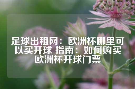 足球出租网：欧洲杯哪里可以买开球 指南：如何购买欧洲杯开球门票-第1张图片-皇冠信用盘出租