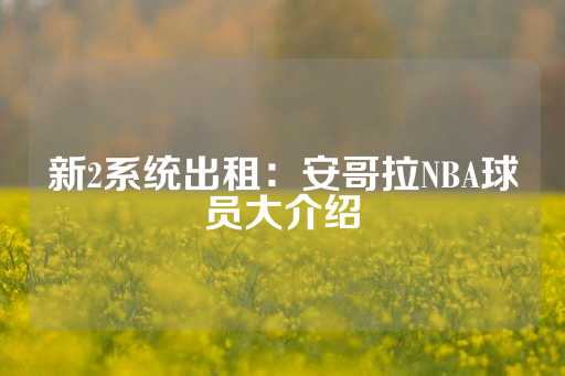 新2系统出租：安哥拉NBA球员大介绍-第1张图片-皇冠信用盘出租