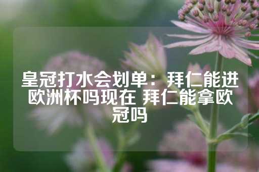 皇冠打水会划单：拜仁能进欧洲杯吗现在 拜仁能拿欧冠吗-第1张图片-皇冠信用盘出租