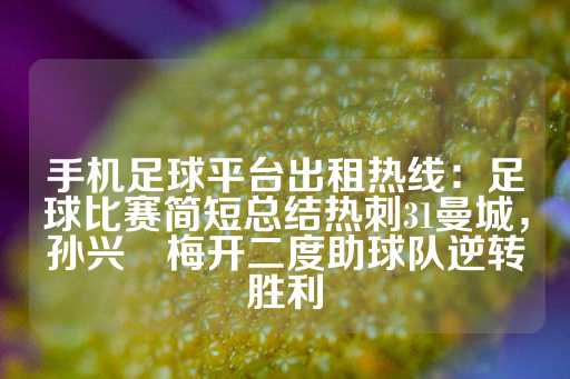 手机足球平台出租热线：足球比赛简短总结热刺31曼城，孙兴慜梅开二度助球队逆转胜利