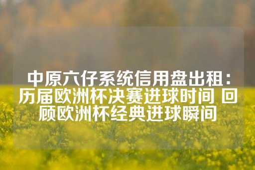 中原六仔系统信用盘出租：历届欧洲杯决赛进球时间 回顾欧洲杯经典进球瞬间