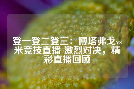 登一登二登三：博塔弗戈vs米竞技直播 激烈对决，精彩直播回顾