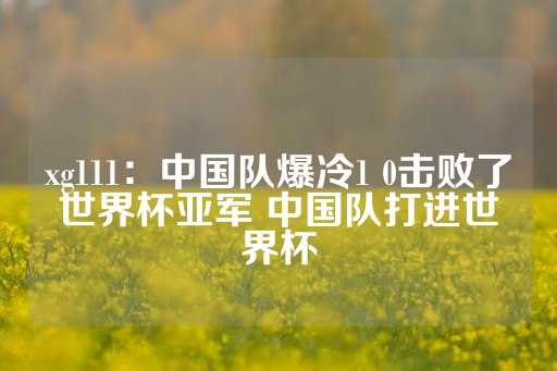 xg111：中国队爆冷1 0击败了世界杯亚军 中国队打进世界杯-第1张图片-皇冠信用盘出租