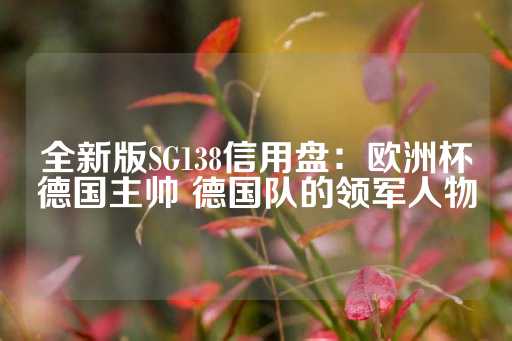 全新版SG138信用盘：欧洲杯德国主帅 德国队的领军人物