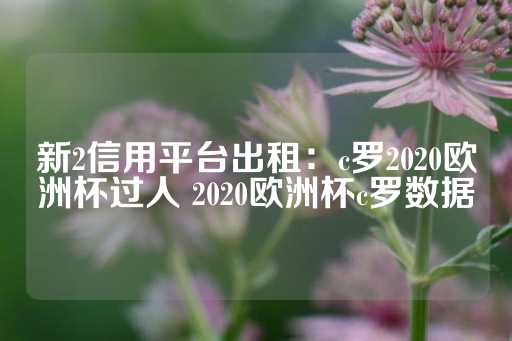 新2信用平台出租：c罗2020欧洲杯过人 2020欧洲杯c罗数据