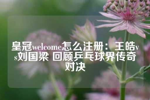 皇冠welcome怎么注册：王皓vs刘国梁 回顾乒乓球界传奇对决