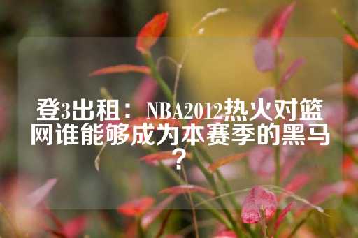 登3出租：NBA2012热火对篮网谁能够成为本赛季的黑马？-第1张图片-皇冠信用盘出租