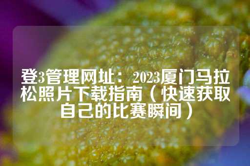 登3管理网址：2023厦门马拉松照片下载指南（快速获取自己的比赛瞬间）-第1张图片-皇冠信用盘出租