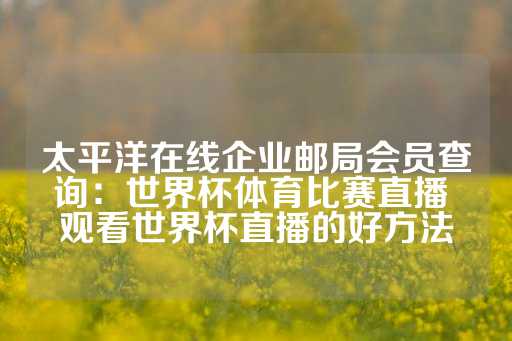 太平洋在线企业邮局会员查询：世界杯体育比赛直播 观看世界杯直播的好方法