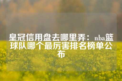 皇冠信用盘去哪里弄：nba篮球队哪个最厉害排名榜单公布