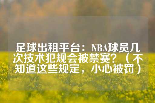 足球出租平台：NBA球员几次技术犯规会被禁赛？（不知道这些规定，小心被罚）