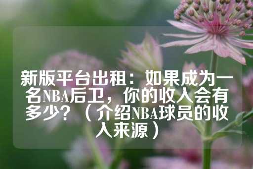 新版平台出租：如果成为一名NBA后卫，你的收入会有多少？（介绍NBA球员的收入来源）