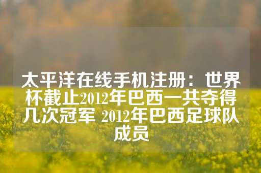 太平洋在线手机注册：世界杯截止2012年巴西一共夺得几次冠军 2012年巴西足球队成员