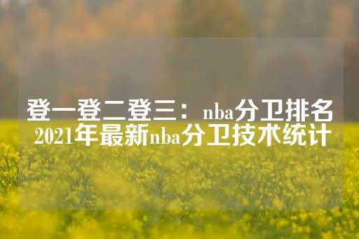 登一登二登三：nba分卫排名 2021年最新nba分卫技术统计