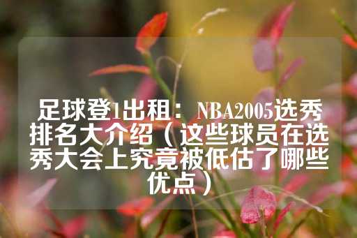 足球登1出租：NBA2005选秀排名大介绍（这些球员在选秀大会上究竟被低估了哪些优点）